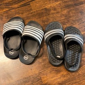 Set of Wonder Nation toddler slide with strap summer shoe size 9/10